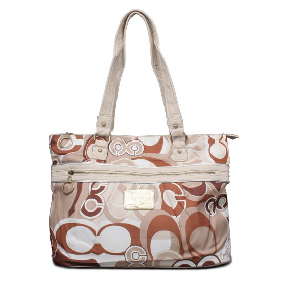 Coach Fashion Poppy Logo Large Apricot Totes ENY | Women